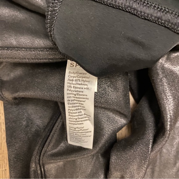 SPANX Faux Leather Leggings SZ S Small #19A - Picture 5 of 6